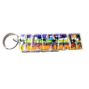 Hawaii Palm Tree Acrylic Keychain Flaw